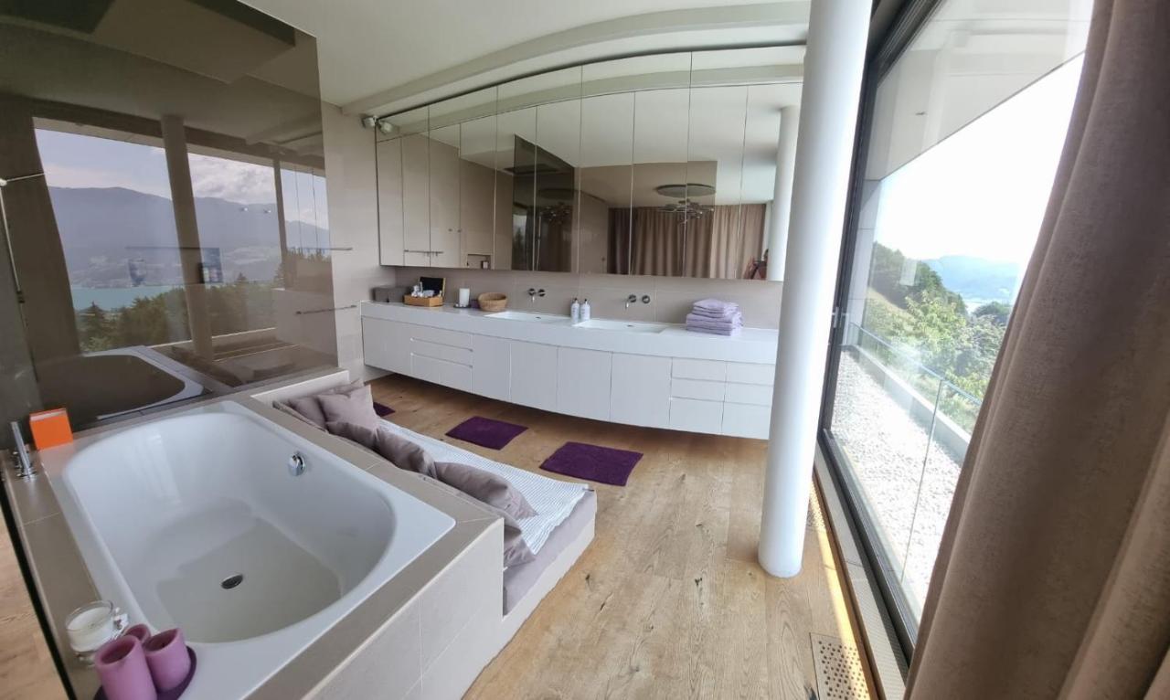 Attersee Luxury Design Villa With Dream Views, Large Pool And Sauna 阿特湖畔的努斯多夫 外观 照片