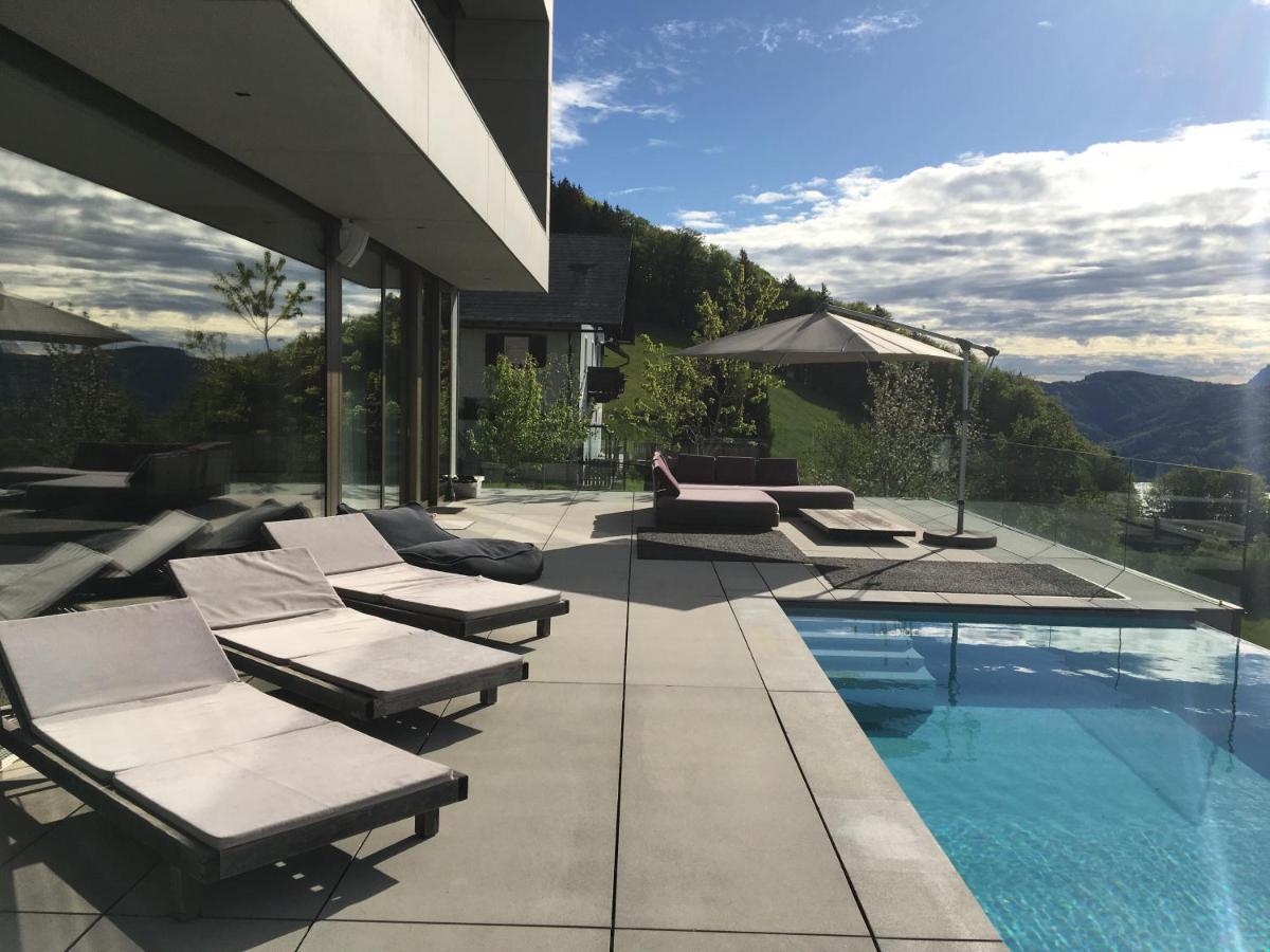 Attersee Luxury Design Villa With Dream Views, Large Pool And Sauna 阿特湖畔的努斯多夫 外观 照片