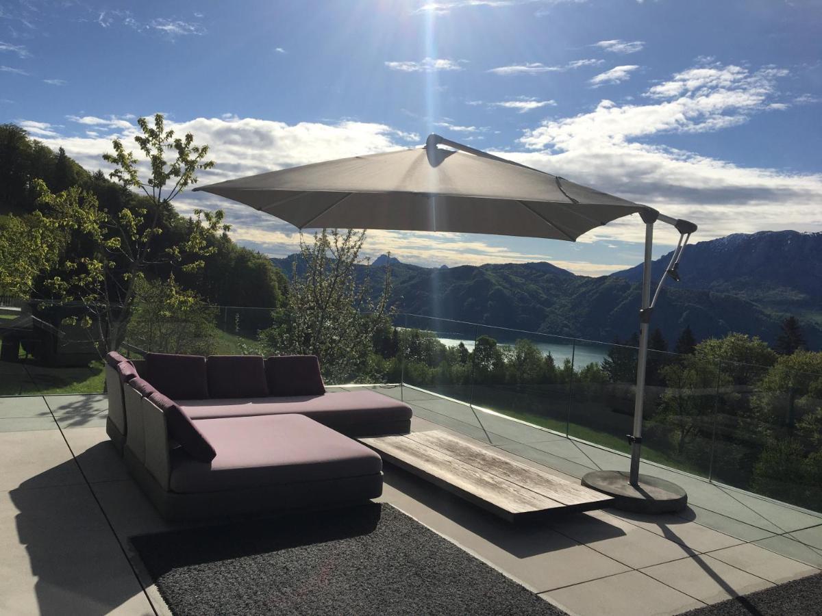 Attersee Luxury Design Villa With Dream Views, Large Pool And Sauna 阿特湖畔的努斯多夫 外观 照片